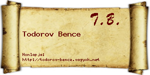 Todorov Bence névjegykártya